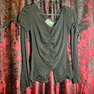 1990’s, Lip Service gothic mesh princess top. XL